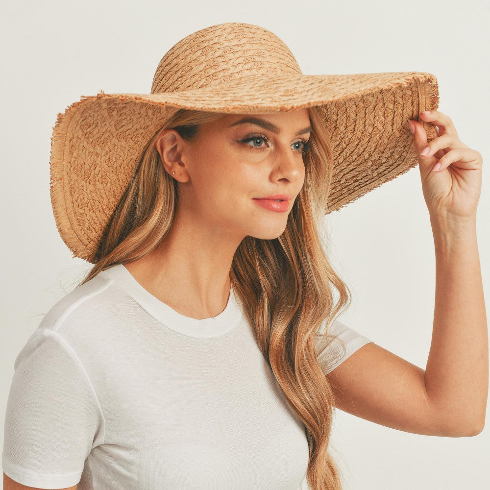 Solid Floppy Sun Hat - Taupe