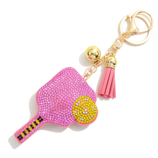 Pickleball Keychain - Pink