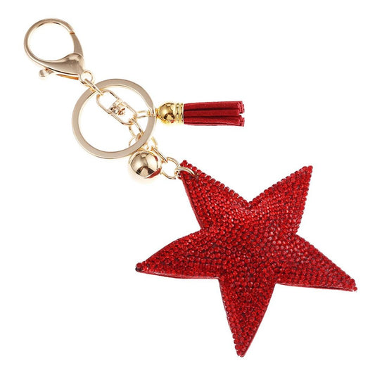Star Keychain - Red