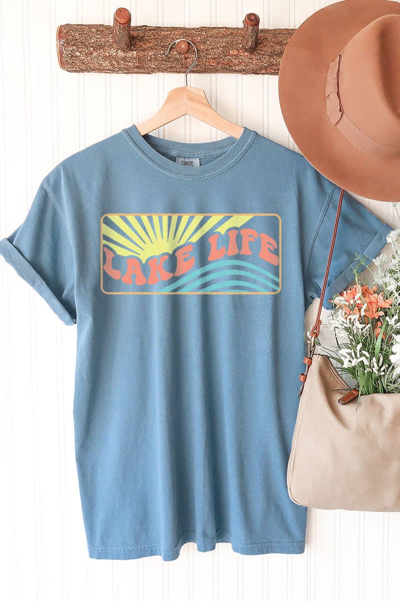 Lake Life Garmet Dyed Short Sleeve Tee