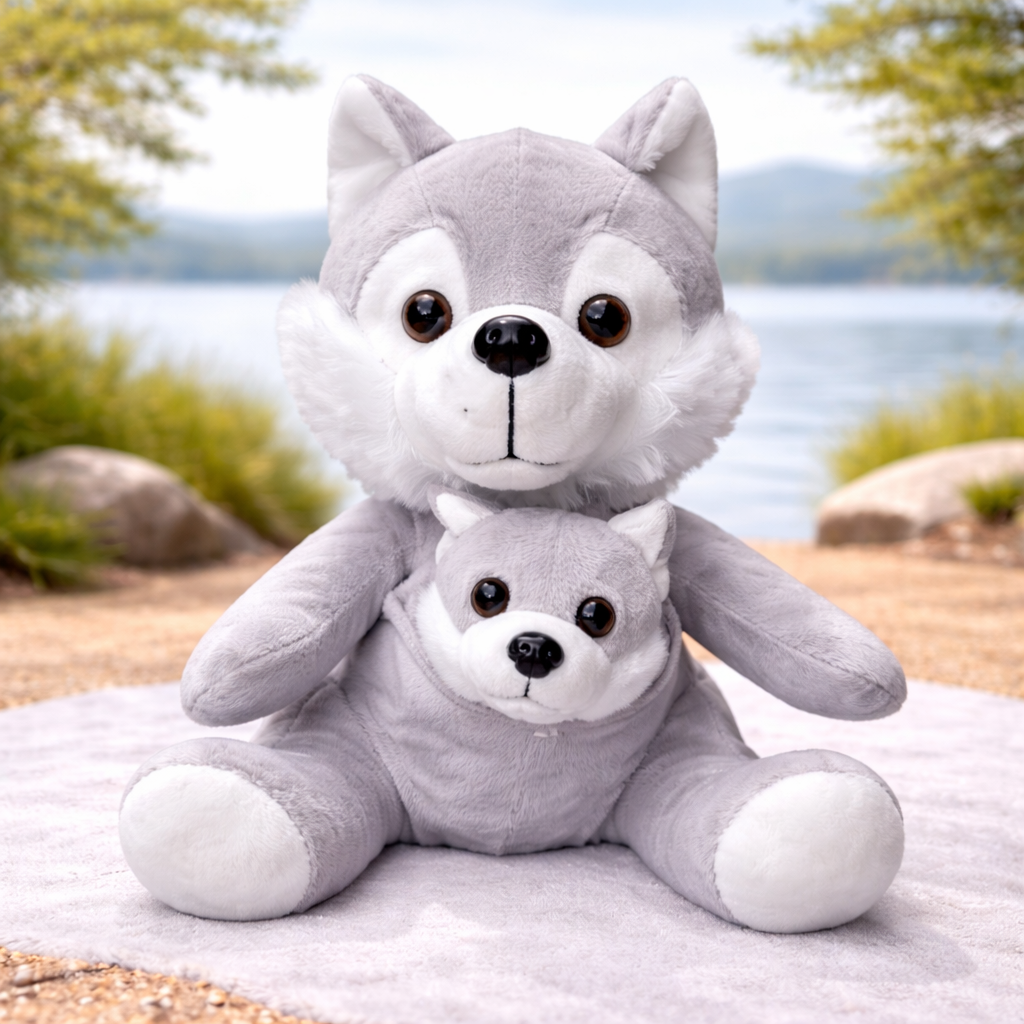 Plush Dog w/Baby