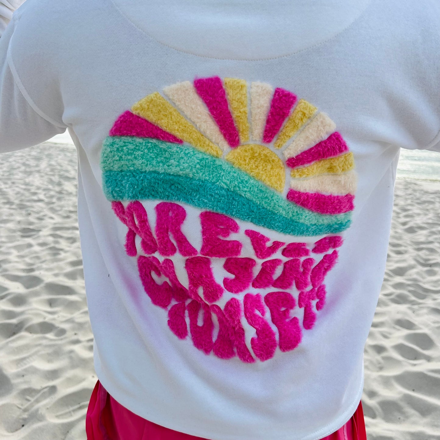 White Lake Crewneck - Chasing Sunsets White