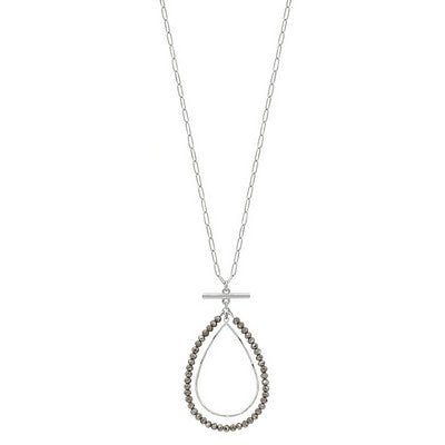 Bora Silver Hematite Necklace