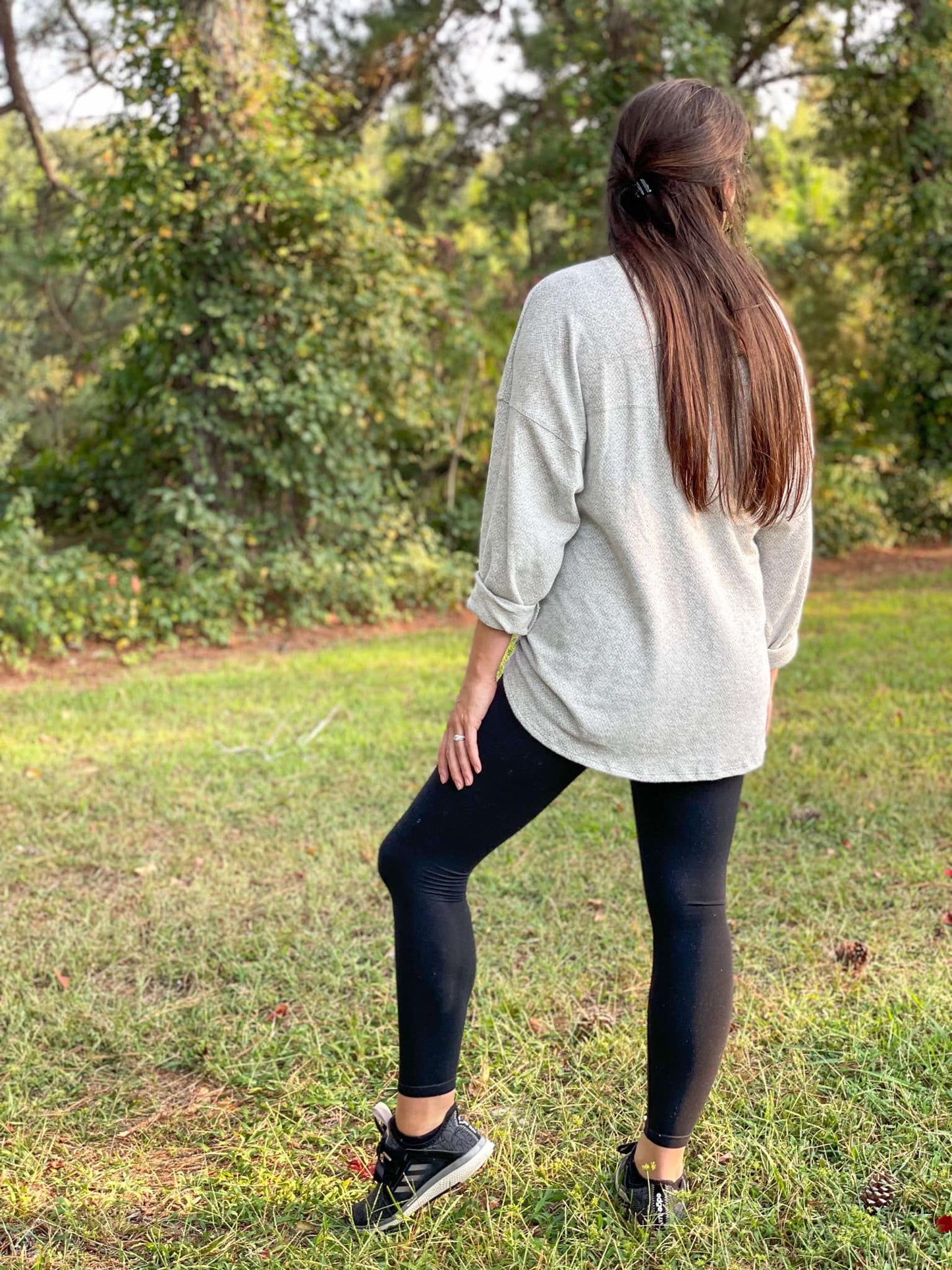 Grey Cowl Neck Pullover