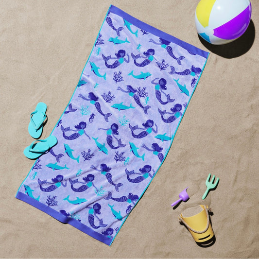 Kids Beach Towel - Mermaid Meetup