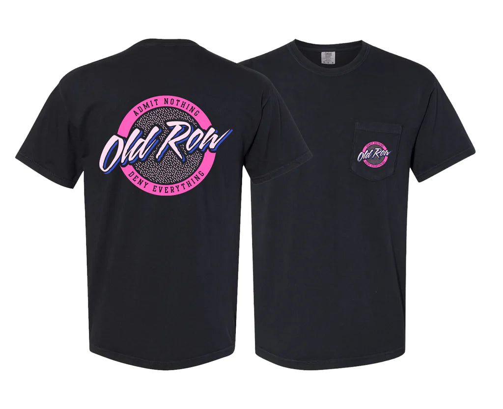 Old Row Circle Logo Pocket Tee Black/Pink