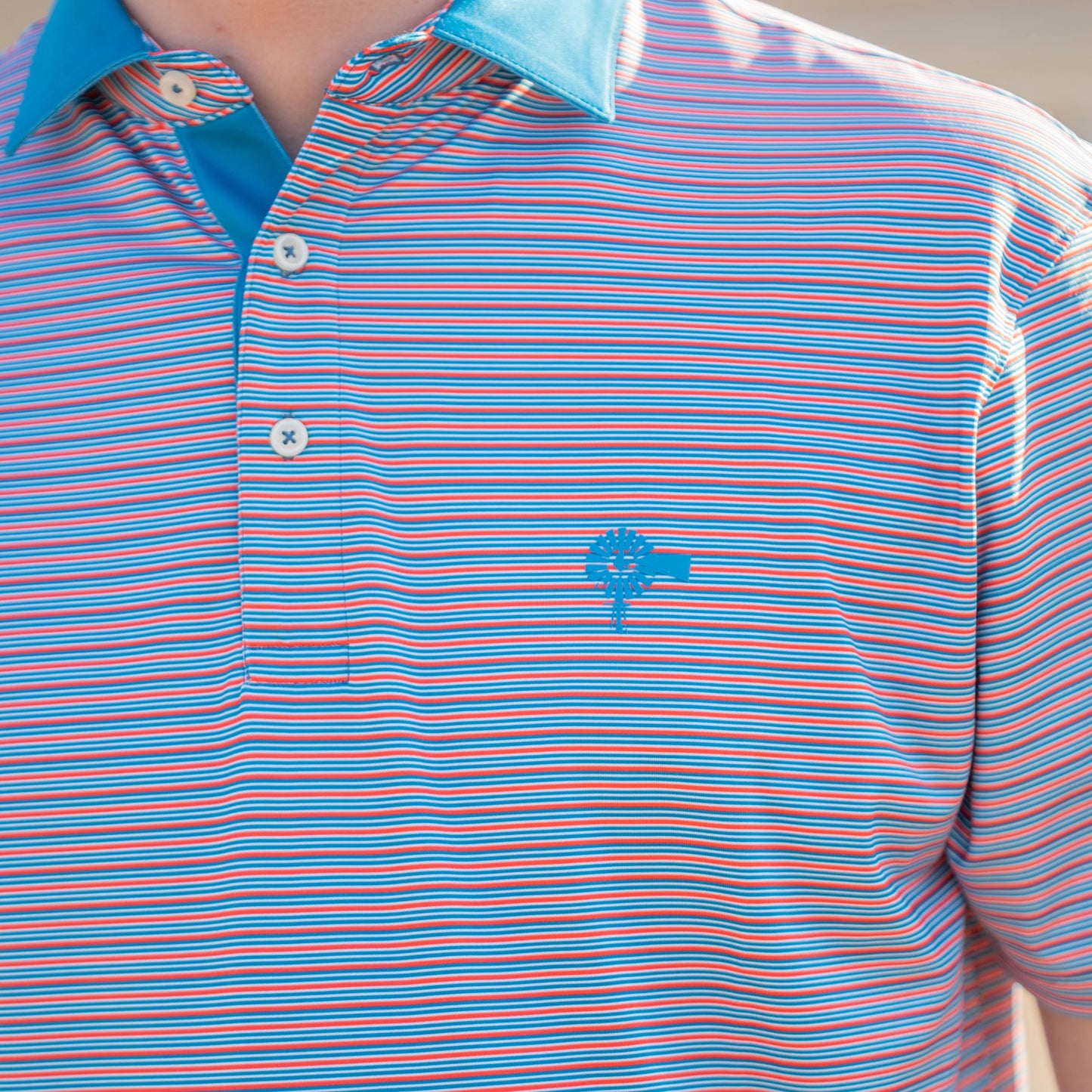 Old South Performance Polo - Rusty Microstripe