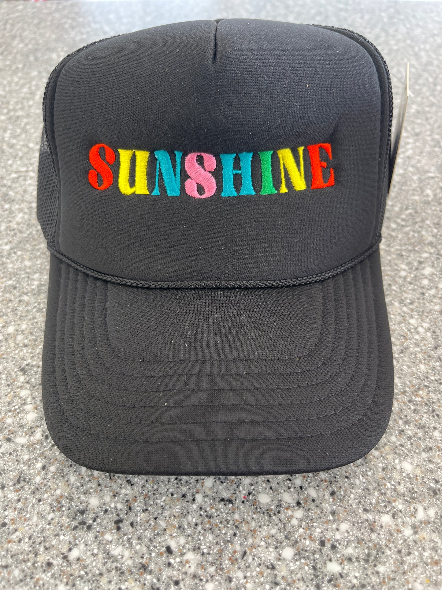 “Sunshine” Foam Trucker Hat - Black