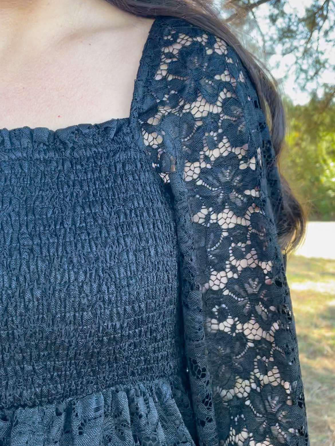 Black Lace Blouse