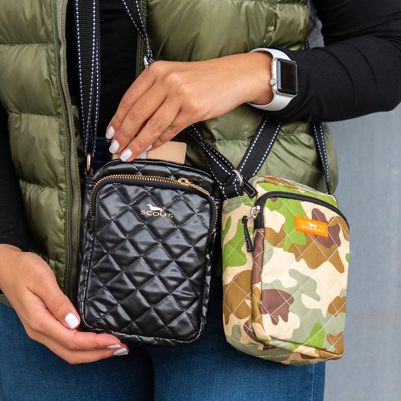 The Micromanager Crossbody - Quilted Black