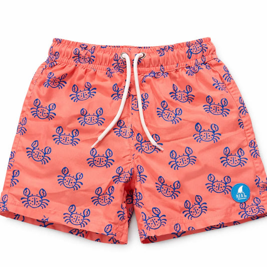 Boys Coral Crab Board Shorts