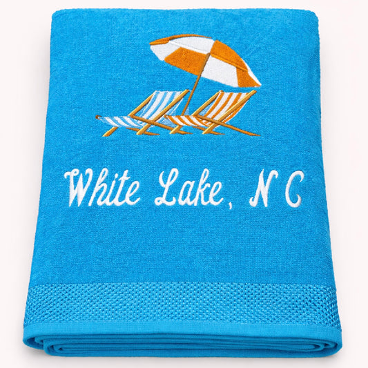 White Lake Towel- Beach Chairs