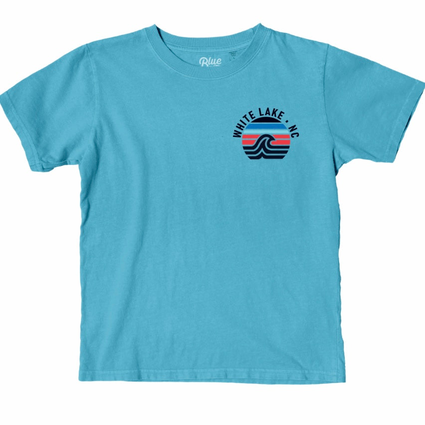 White Lake Pampers Wave SS Youth Tee - Sky Blue