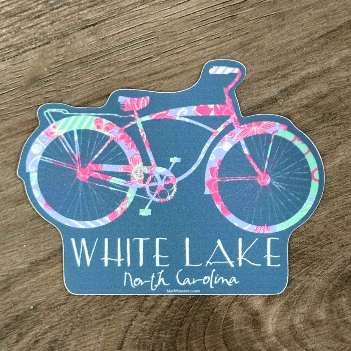 White Lake Sticker - Wandering About Bike