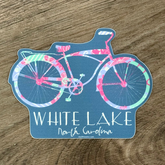 White Lake Sticker - Wandering About Bike