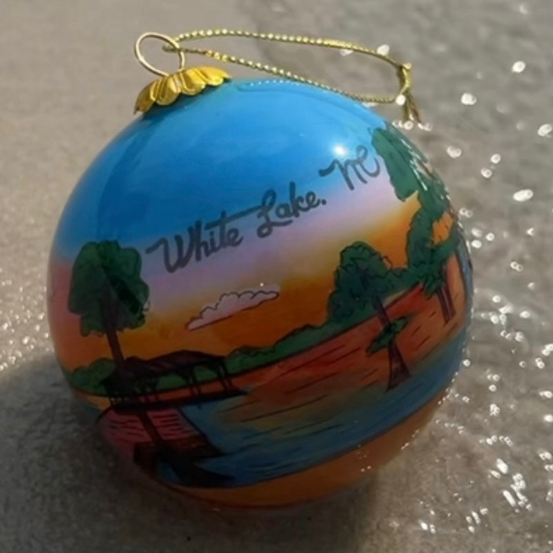 White Lake Ornament - Ski with Me