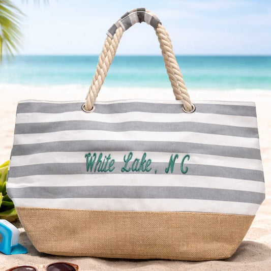 White Lake Monogrammed Tote
