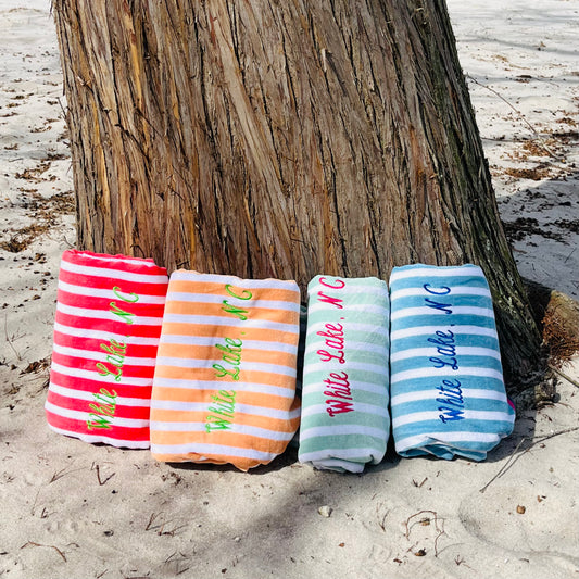 White Lake Monogrammed Towels