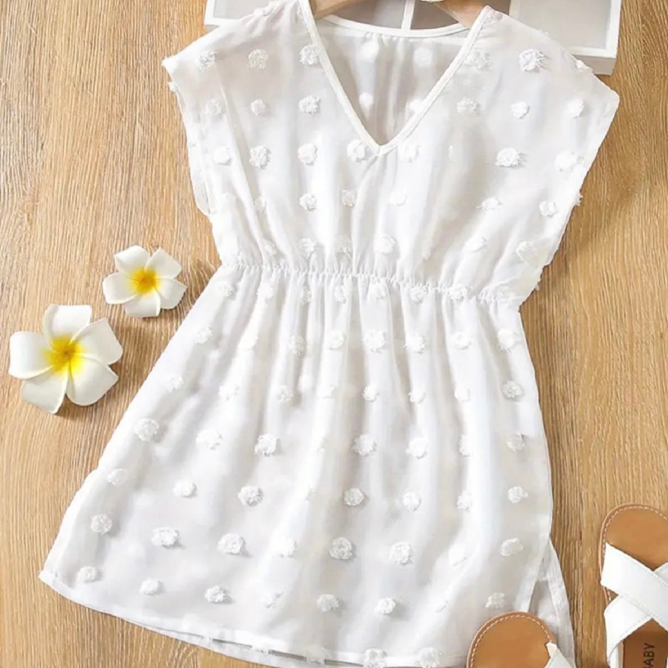 Girls Sheer V-Neck Coverup