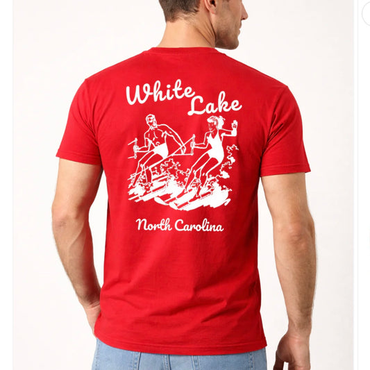White Lake Vintage Skier Short Sleeve Tee