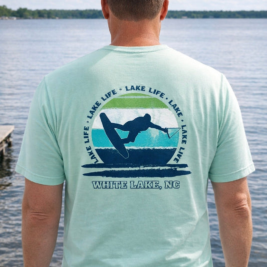 White Lake Tee - “Lake Life Wakeboarder”