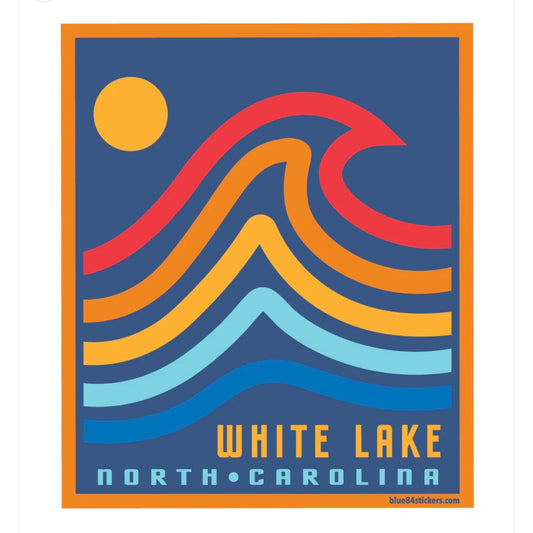 White Lake Sticker - Seventies Wave