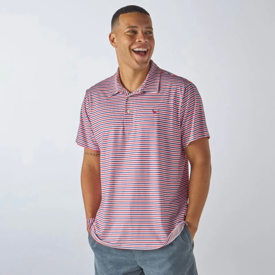 Simply Southern Men's Polo - Red Stripe
