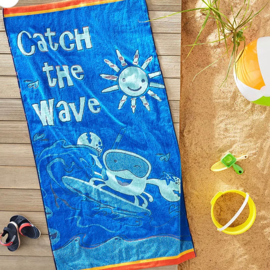 Kids Beach Towel - Catch the Wave