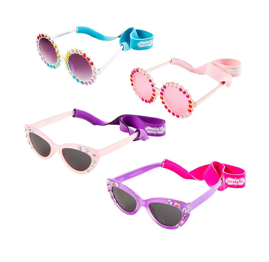 Toddler Girl Sunglasses & Strap Set