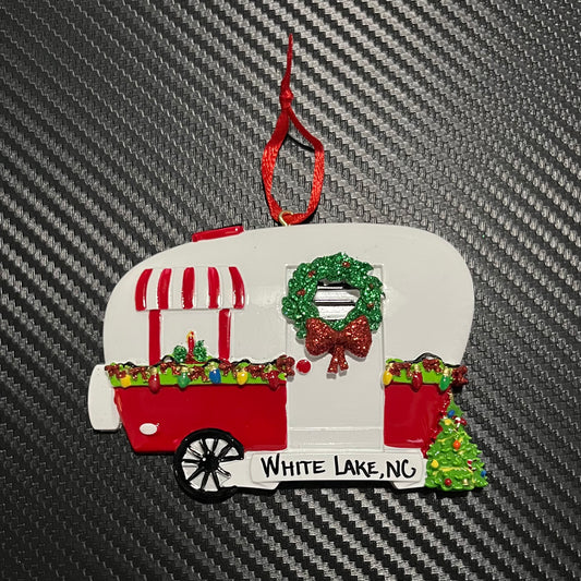 White Lake Ornament - Christmas Camper