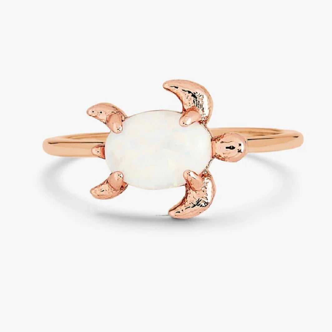 Pura Vida Opal Sea Turtle Ring