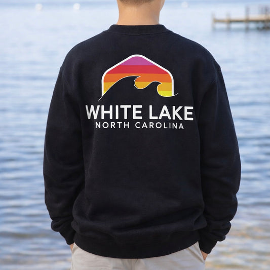 White Lake Rainbow Wave Crewneck - YOUTH