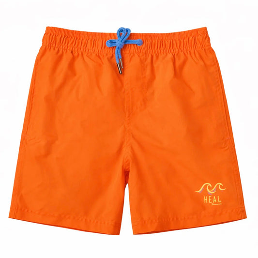 Boys Double Stripe Swimsuit - Orange