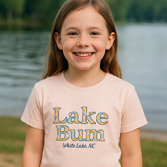 White Lake Tee Youth - Lake Bum Peach