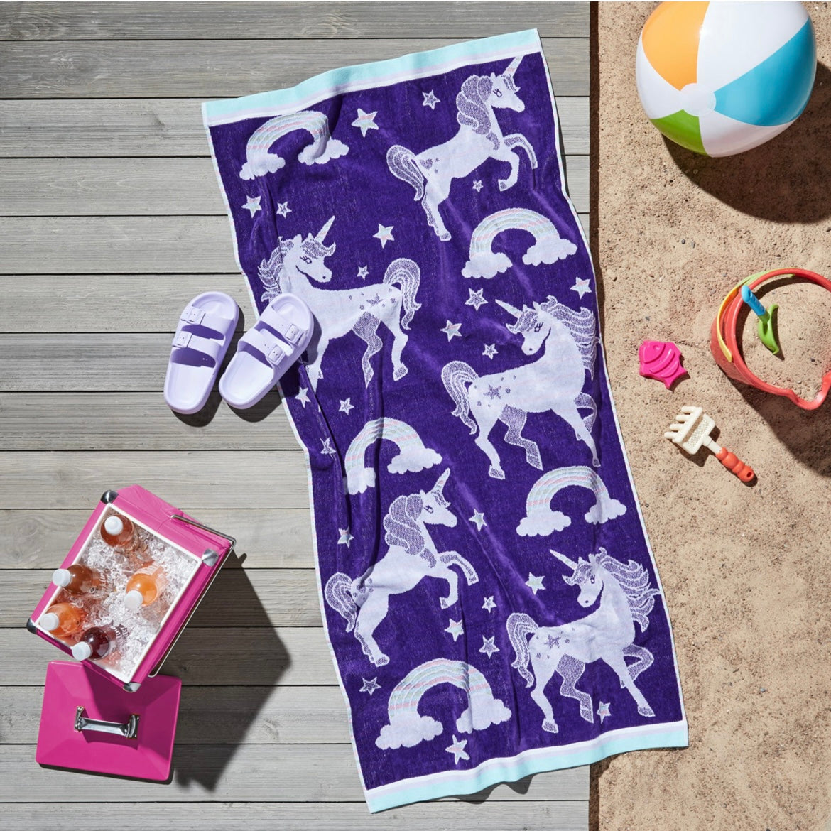 Kids Beach Towel - Unicorn