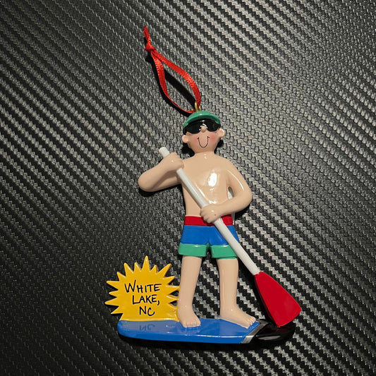 White Lake Ornament - Paddleboard Guy