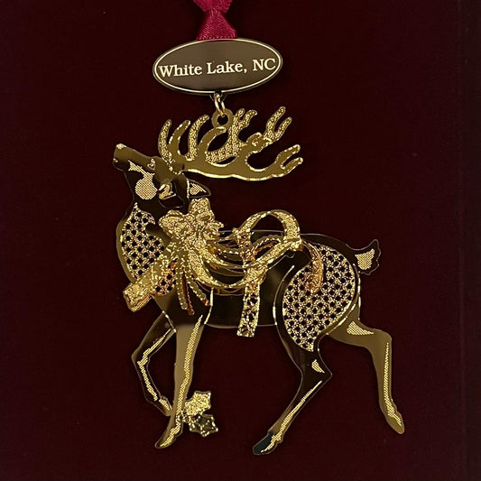 Reindeer White Lake Ornament