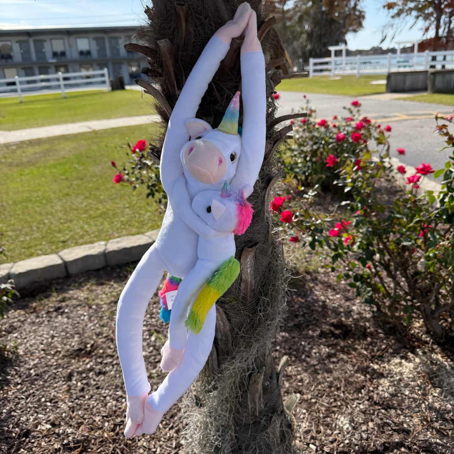 Unicorn w/baby Hanging Plushie