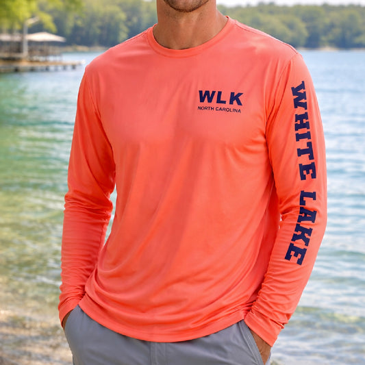 White Lake Long Sleeve Performance Tee - Coral