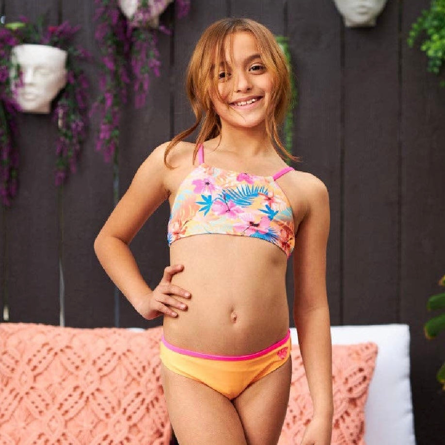 Girls Two Piece Swimsuit - Bandana Top