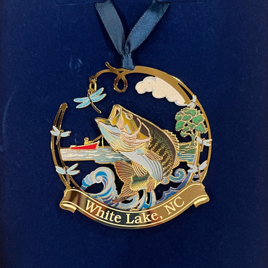 Large Mouth Bass White Lake Ornament