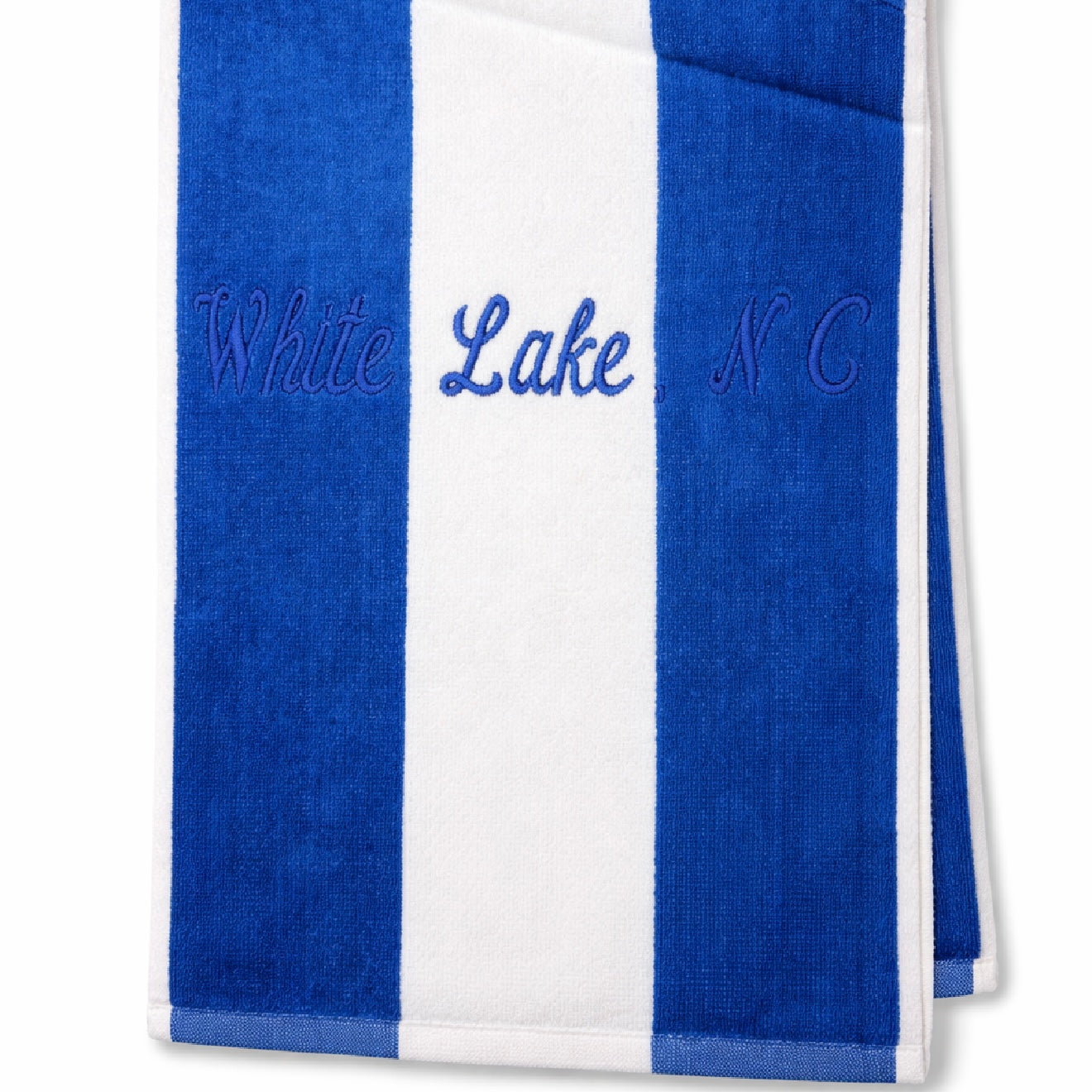 White Lake Towel- Cabana Stripe Blue