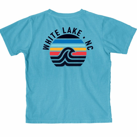 White Lake Pampers Wave SS Youth Tee - Sky Blue