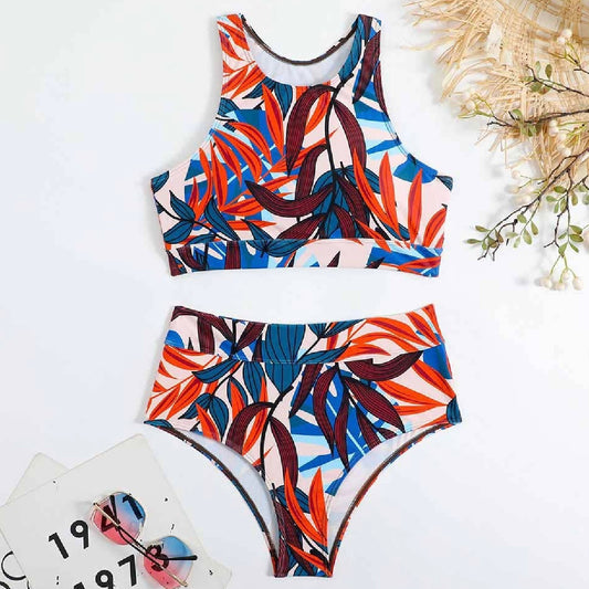 Tropical High Waist Swimsuit