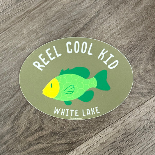 White Lake Sticker - Reel Cool Kid
