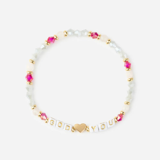 God Loves You  Letter Bracelet