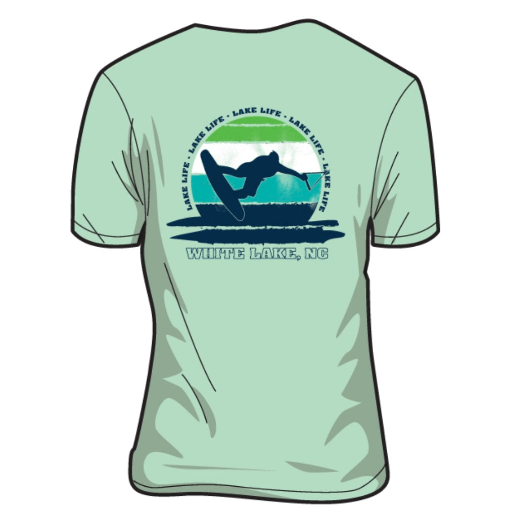 White Lake Tee - “Lake Life Wakeboarder”