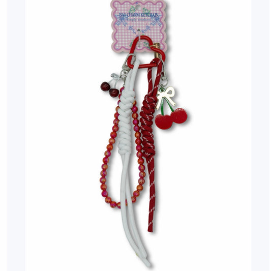 Simply Southern Bag Charm - Dark Red Cherry