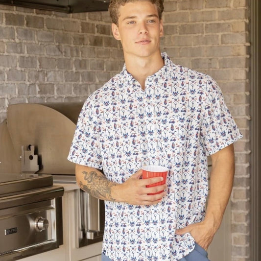 Simply Southern Men’s Button Down - Coastal Golf