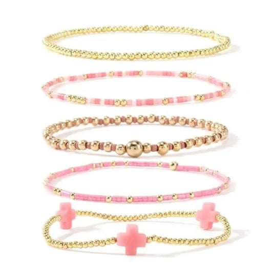 Pink Remy Beaded Bracelets